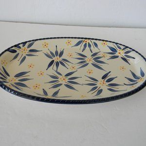 Temp-Tations Blue and Yellow Floral Platter